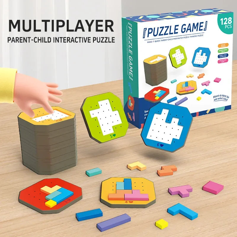 Casse-Tête - Blocs Logiques | Logic Jigsaw Blocks Game | 4 Niveaux de Difficulté STEM Intelligence Jigsaw pour Garçons Filles Anniversaire Noël Casse-Tête - Blocs Logiques | Logic Jigsaw Blocks Game | 4 Niveaux de Difficulté STEM Intelligence Jigsaw pour Garçons Filles Anniversaire Noël