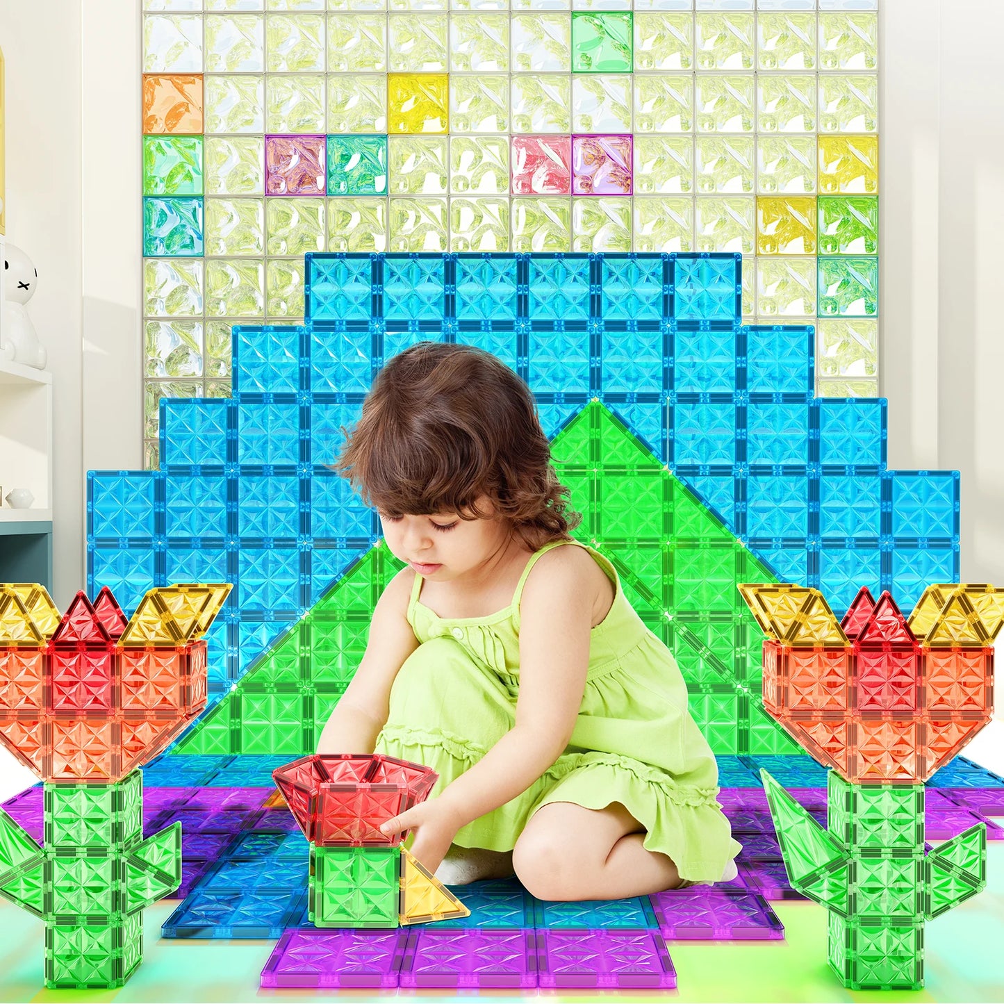 36pcs Magnetic Tile Toy, Ages 3+