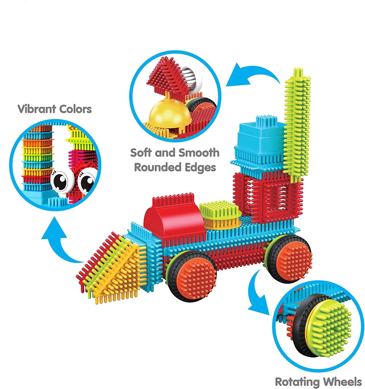 Bristle Blocks STEM Building Set – Creative, Educational Toy for Kids Ages 3+